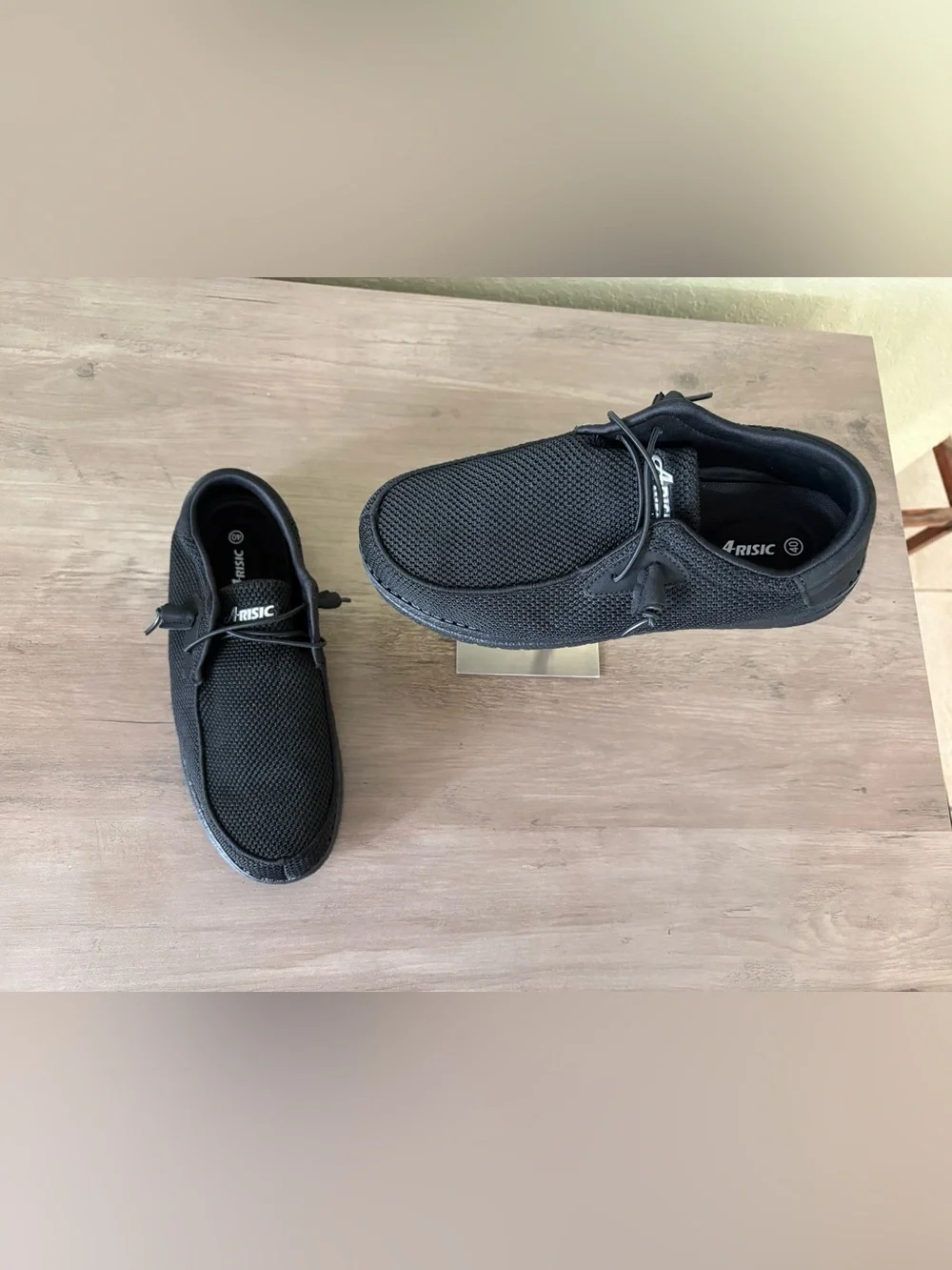 Arisic Men’s Black Mesh Slip-On Casual Comfort Shoes Size EU 40 Lightweight